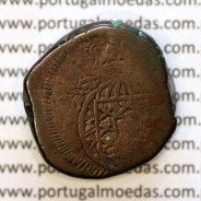 Índia, 15 Reis cobre D. João VI (1816-1826), Esfera Armilar Pequena, India Portuguesa, (MBC), World Coins India Portuguese KM232