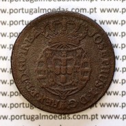 1/4 Macuta 1770 cobre D. José I, Angola, Cruz simples na Coroa, 68 Pérolas no circulo, "ET" unidos, World Coins Angola KM 10
