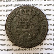 Angola coin of 1/4 Macuta 1763 copper D. José I, pearly cross, 70 Pearls, "ET" separate, World Coins Angola KM 10