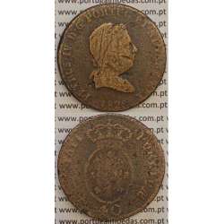 MOEDA "PATACO" 40 REIS BRONZE 1828 (BC) DATA SEM PONTOS