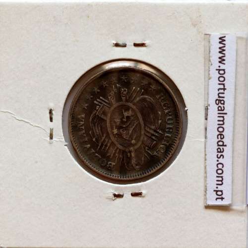 Bolívia 20 Centavos 1887 Prata, (Bela), World Coins Bolivia KM 159.2