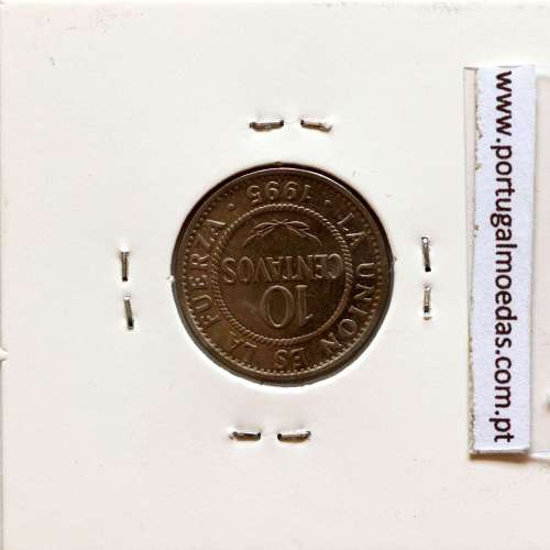 Bolívia 10 Centavos 1995 Inox, (Soberba), World Coins Bolivia KM 202