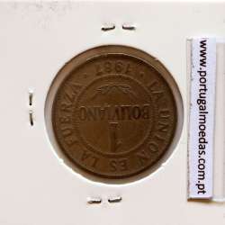 Bolívia 1 Boliviano 1987 Inox, (MBC), World Coins Bolivia KM 205