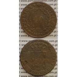 MOEDA PATACO (40 RÉIS) BRONZE 1829 (BC+) - D.MIGUEL I
