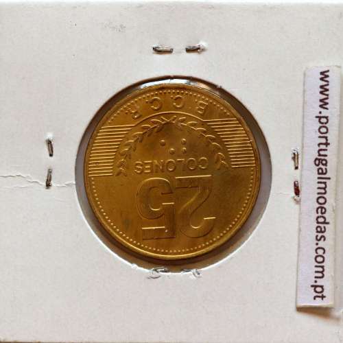 Costa Rica, 25 colones 2007 Brass, (UNC),  World Coins Costa Rica KM 229a