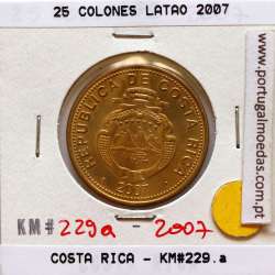 Costa Rica, 25 colones 2007 Brass, (UNC),  World Coins Costa Rica KM 229a