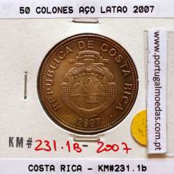 Costa Rica, 50 Colones 2007 Latão, (Soberba),  World Coins Costa Rica KM 231.1b