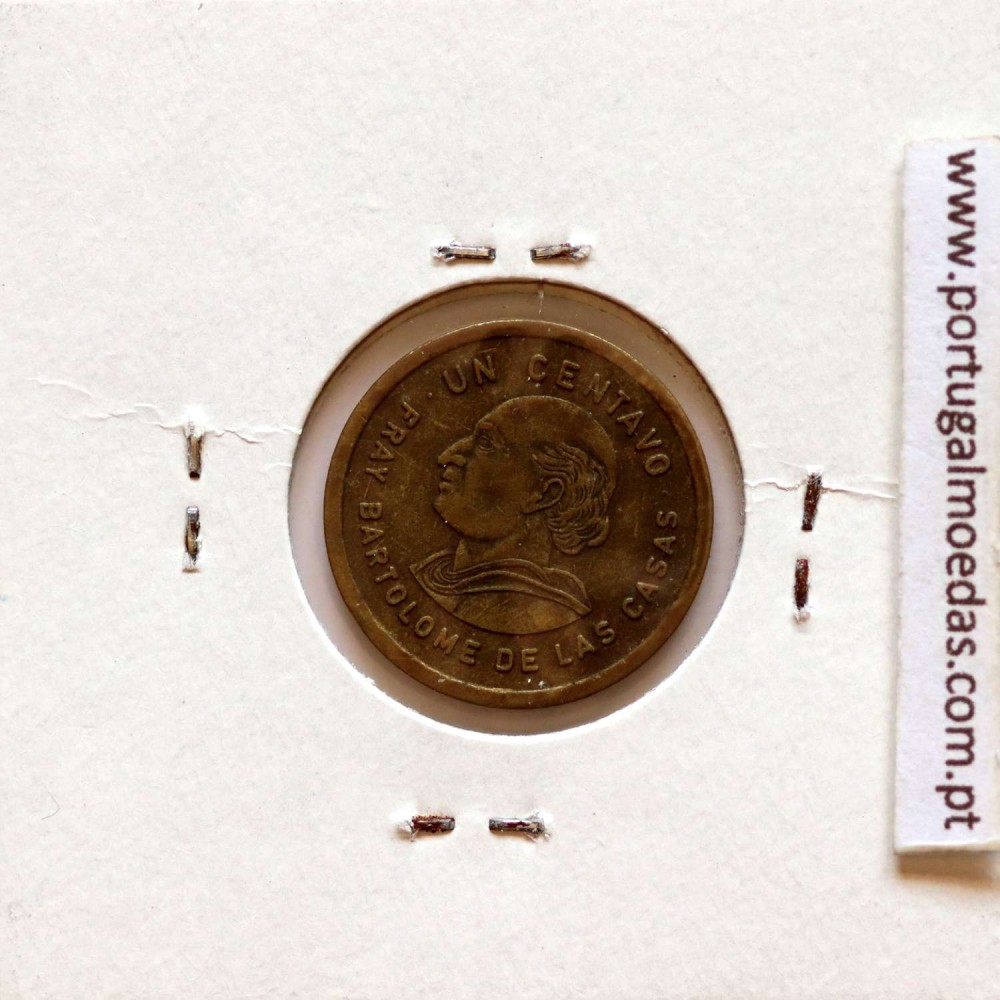 Guatemala, 1 centavo 1982 latão, (MBC), World Coins Guatemala KM 275.3