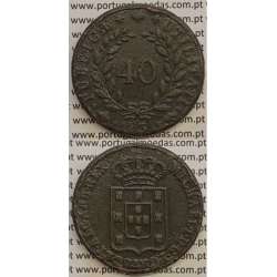 MOEDA PATACO (40 RÉIS) BRONZE 1831 (MBC) - D.MIGUEL I