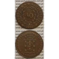 MOEDA PATACO (40 RÉIS) BRONZE 1832 (MBC) - D.MIGUEL I