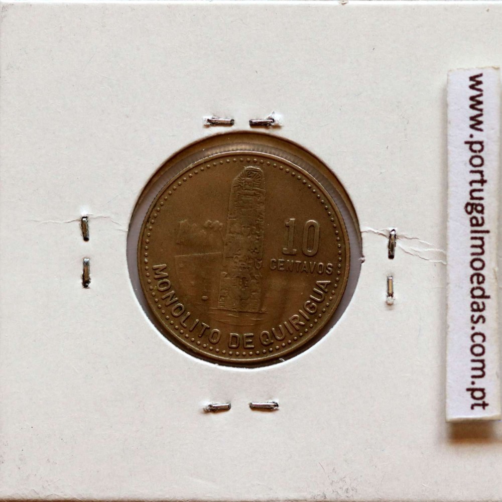 Guatemala, 10 centavos 1983 cupro-níquel, (MBC+), World Coins Guatemala KM 277.3