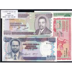 Burundi - Lot of 4 Different Notes-Series 1995-2007 (UNCirculated)