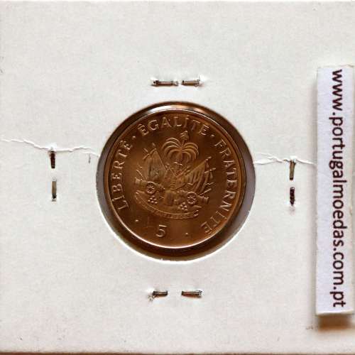 Haiti, 5 Centimes 1997 Nickel Plated Steel, (UNC), World Coins Haiti KM 154a