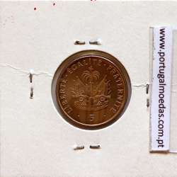 Haiti, 5 Centimes 1997 Nickel Plated Steel, (UNC), World Coins Haiti KM 154a