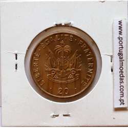 Haiti, 20 Centimes 1991 Copper-nickel, (UNC), World Coins Haiti KM 152