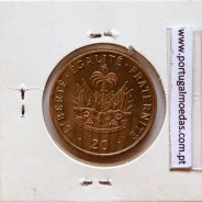 Haiti, 20 Centimes 1991 Copper-nickel, (UNC), World Coins Haiti KM 152