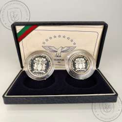 Prata Proof, 25 Escudos e 100 Escudos Região Autónoma dos Açores 1980,  Estojo moedas PROOF da Autonomia Regional dos Açores