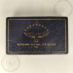 Prata Proof, 25 Escudos e 100 Escudos Região Autónoma dos Açores 1980,  Estojo moedas PROOF da Autonomia Regional dos Açores