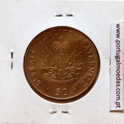 Haiti, 50 Centimes 1991 Copper-nickel, (UNC), World Coins Haiti KM 153