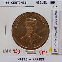 Haiti, 50 Centimes 1991 Copper-nickel, (UNC), World Coins Haiti KM 153
