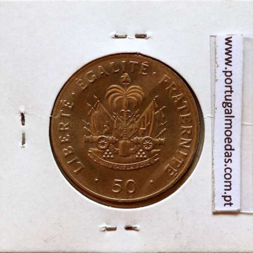 Haiti, 50 Centimes 1991 Copper-nickel, (UNC), World Coins Haiti KM 153