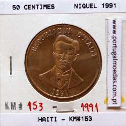 Haiti, 50 Centimes 1991 Copper-nickel, (UNC), World Coins Haiti KM 153