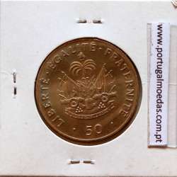 Haiti, 50 Centimes 1991 Copper-nickel, (UNC), World Coins Haiti KM 153