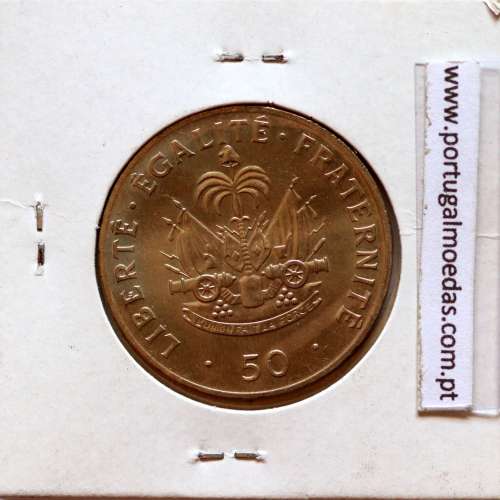 Haiti, 50 Centimes 1991 Copper-nickel, (UNC), World Coins Haiti KM 153