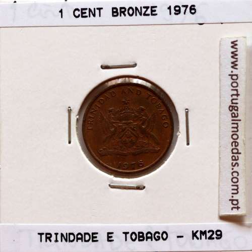 Trindade e Tobago, 1 Cent 1976 Bronze, (Bela), World Coins Trinidad and Tobago KM 25