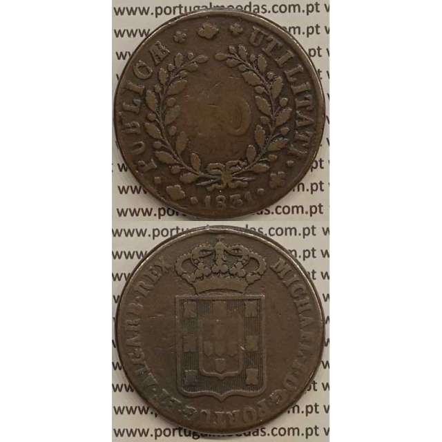 MOEDA PATACO (40 RÉIS) BRONZE 1831 (BC) - D.MIGUEL I