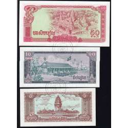 Cambodja - Lote de 6 Notas Diferentes - Serie 1979 (Não Circuladas)