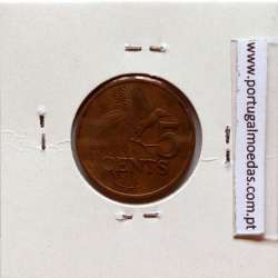 Trinidad and Tobago, 5 Cents 1984 Bronze, (XF), World Coins Trinidad and Tobago KM 30