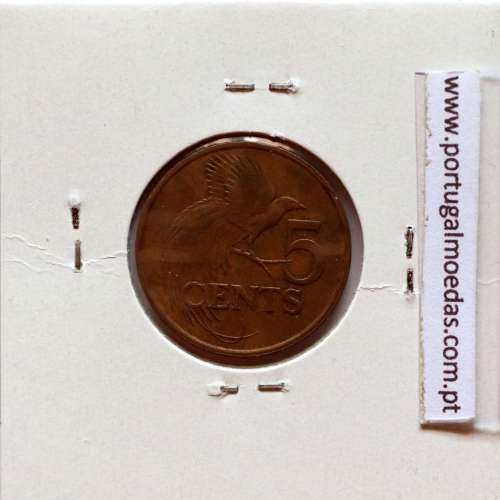 Trinidad and Tobago, 5 Cents 1984 Bronze, (XF), World Coins Trinidad and Tobago KM 30