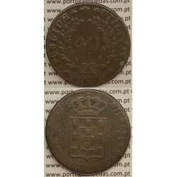 MOEDA PATACO (40 RÉIS) BRONZE 1833 (BC) - D.MIGUEL I