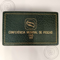 Portugal, 250 escudos 1984 FAO World Fisheries Conference coins silver Proof and Copper-nickel BNC, with case, World Coins KM626