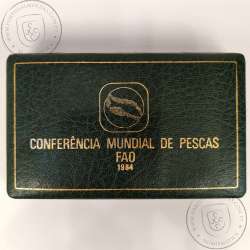 Portugal, 250 escudos 1984 FAO World Fisheries Conference coins silver Proof and Copper-nickel BNC, with case, World Coins KM626