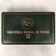 Portugal, 250 escudos 1984 FAO World Fisheries Conference coins silver Proof and Copper-nickel BNC, with case, World Coins KM626