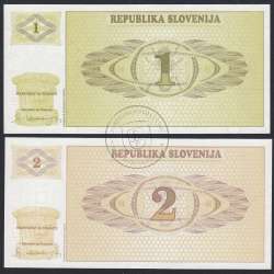 Eslovénia - Lote de 2 Notas Diferentes - Serie 1990 (Não Circuladas)
