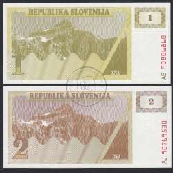 Eslovénia - Lote de 2 Notas Diferentes - Serie 1990 (Não Circuladas)