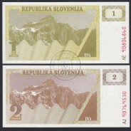 Slovenia - Lot of 2 Different Banknotes - Serie 1990 (Uncirculated)