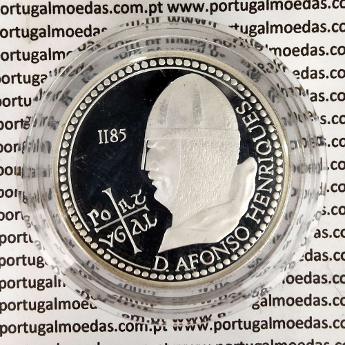 Proof 100 Escudos D. Afonso Henriques 1985 Prata, moeda prata Proof 100$00 1985 D. Afonso Henriques, Portugal KM 629a