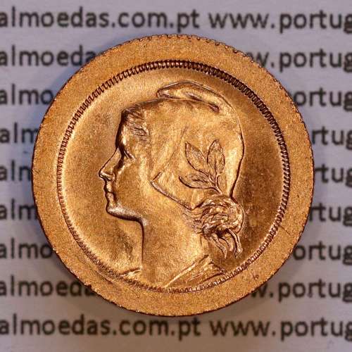 5 Centavos 1925 Bronze, $05 centavos 1925 da Republica Portuguesa, (Bela/Soberba), World Coins Portugal KM 572