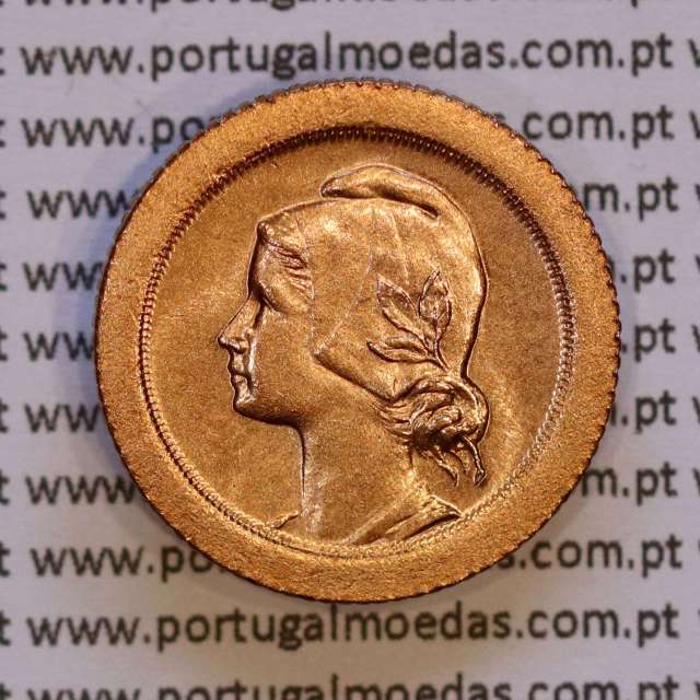 Portugal, 5 centavos 1925 bronze of Portuguese Republic, (XF/UNC), World Coins Portugal KM 572