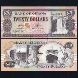 Guyana - 20 Dollars Banknote 1996 (Uncirculated) - Pick 30e1