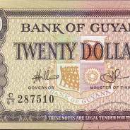 Guyana - Nota de 20 Dolares 1996 (Não Circulada) - Pick 30e2