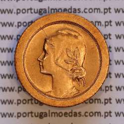 Portugal, 5 centavos 1925 bronze of Portuguese Republic, (XF), World Coins Portugal KM 572