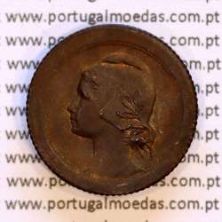 Portugal, 5 centavos 1924 bronze of Portuguese Republic, (XF), World Coins Portugal KM 572
