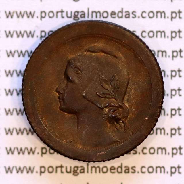 Portugal, 5 centavos 1924 bronze of Portuguese Republic, (XF), World Coins Portugal KM 572