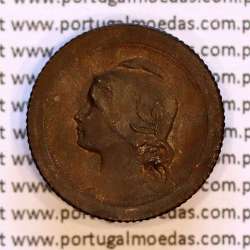5 Centavos 1924 Bronze, cinco centavos 1924 ($05) Republica Portuguesa, (Bela), World Coins Portugal KM 572