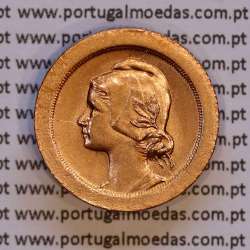 Portugal, 5 centavos 1925 bronze of Portuguese Republic, (XF), World Coins Portugal KM 572